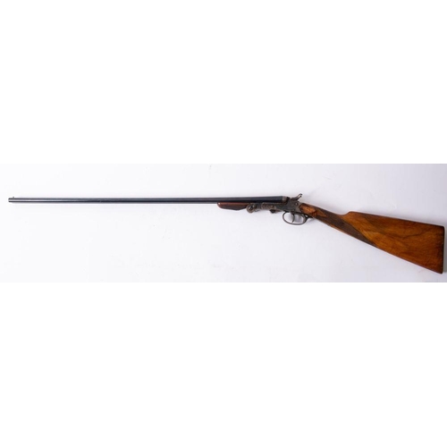 62 - A  Belgian .410 side by side hammer shotgun, serial number '1212', 28 inch barrels plain action with... 