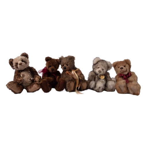 635 - A group of five Charlie Bears after designs by Isabelle Lee, 'Freya', 'Daisy', 'Daniel', 'Ellis' and... 