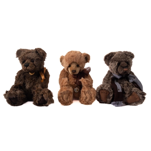 636 - A group of three Charlie Bears after designs by Isabelle Lee, 'Carter', ' Scribbles' and 'Haydn' wit... 