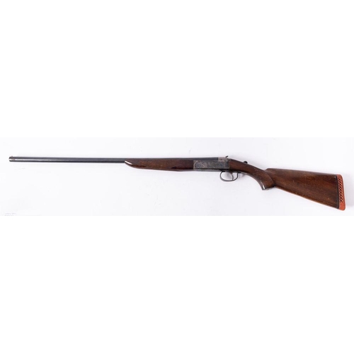 65 - An AYA Model Cosmos 20 bore single barrel hammer shotgun, serial number '216439', plain 28 1/4 inch ... 