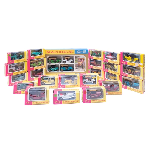 665 - A boxed collection of Lesney 'Models of Yesteryear': Matchbox G-5 multi box, together with twenty th... 