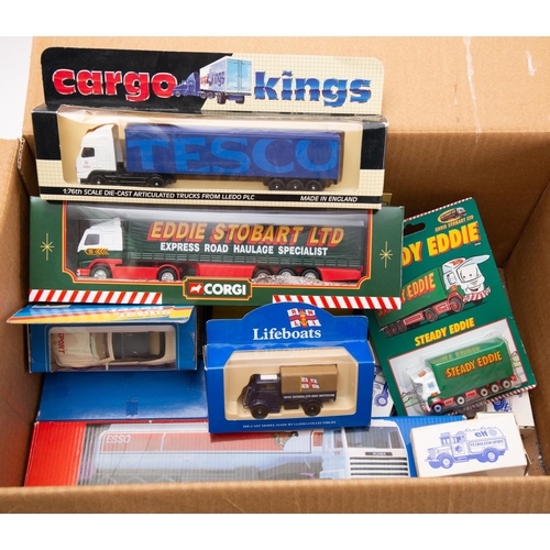 694 - Corgi and others. A boxed group of commercial vehicles and cars, including  59401 'Steady Eddie', 59... 