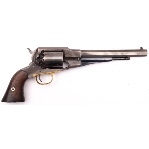 84 - A .44 Calibre Remington New Model Army six shot single action percussion revolver, the octagonal bar... 