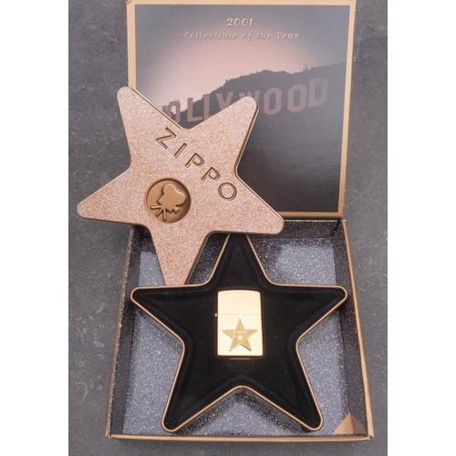 A boxed Zippo 'Hollywood's Leading Light' 2001 commemorative