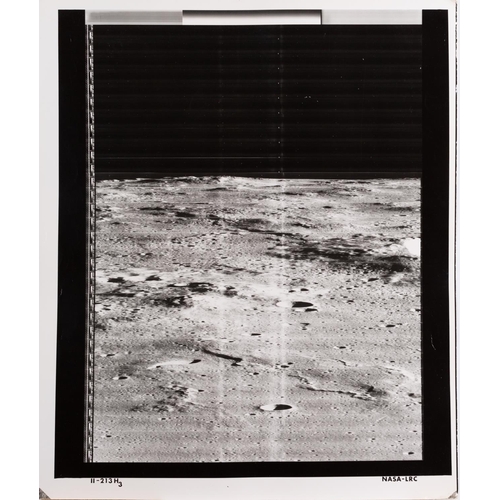 907 - Lunar Orbiter 1. Two NASA large-format gelatin silver prints of the Region near Marius Hills, number... 