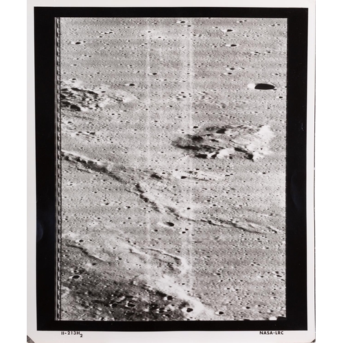 907 - Lunar Orbiter 1. Two NASA large-format gelatin silver prints of the Region near Marius Hills, number... 