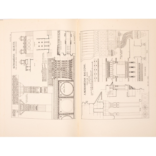 602 - BATLEY, Claude, Design and Development of Indian Architecture, fifty-two plates, original cloth back... 