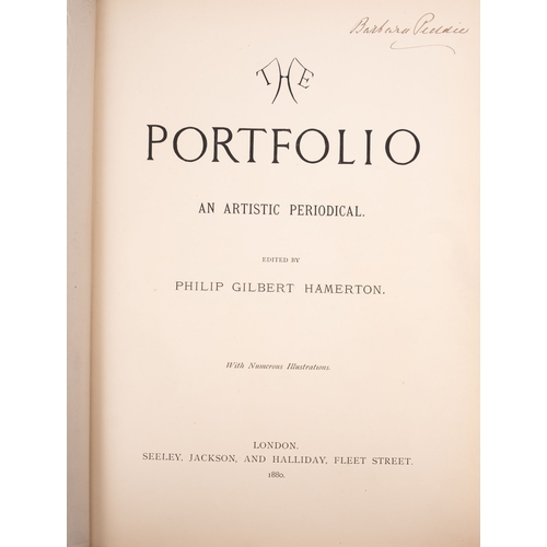 613 - HAMERTON, Philip Gilbert ... (editor) - The Portfolio an Artistic Periodical, 4 vols, plates, org. b... 