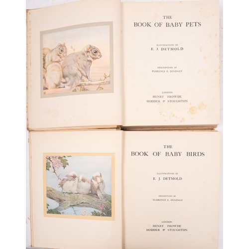 648 - DETMOLD, E.G. The Book of Baby Pets (illus by E.G Detmold), colour plates, original cloth backed pic... 