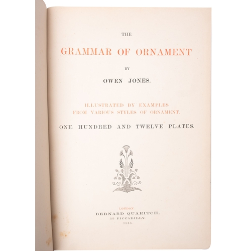 663 - JONES, Owen - The Grammar of Ornament, Illustrated by Examples from Various Styles of Ornament, one ... 