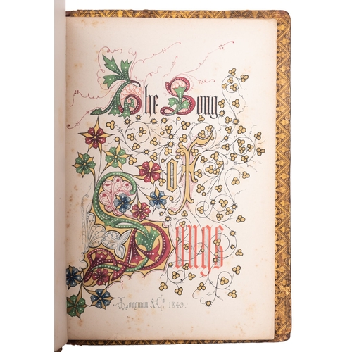 665 - JONES, Owen - The Songs of Songs, Design and illumination by Owen Jones on Thirty-two illuminated ca... 