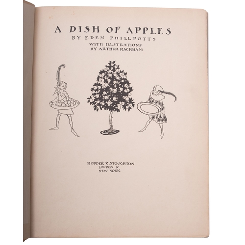 674 - RACKHAM, Arthur:  (illustrator), A Dish of Apples, by Eden Phillpotts: original pictorial gilt vellu... 