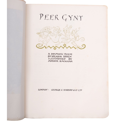 675 - RACKHAM, Arthur:  (illustrator), Peer Gynt, by Henrick Ibsin: original full cream gilt vellum, spine... 