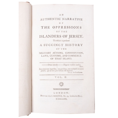 913 - SHEBBEARE, John, An Authentic Narrative of the Oppressions of the Islanders of Jersey, to which is p... 