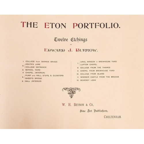 924 - STONE, Christopher, Eton Painted by E.D. Brinton, original decorative cloth, nice bright edition, tw... 