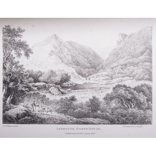 933 - WILLIAMS, T. H - Views Illustrative of Scenery in the South of Devon, 5 parts - part one, 2 lithogra... 