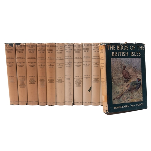 939 - BANNERMAN, David Armitage, Birds of the British Isles: illustrated by George E. Lodge, 12 volume set... 