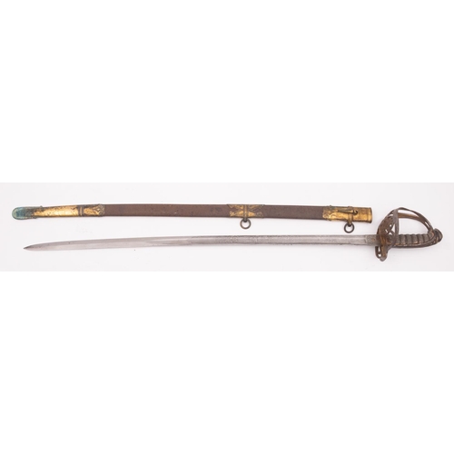 151 - A Victorian 1822 pattern British Infantry Officer's sword, maker Henry Wilkinson, London, the slight... 