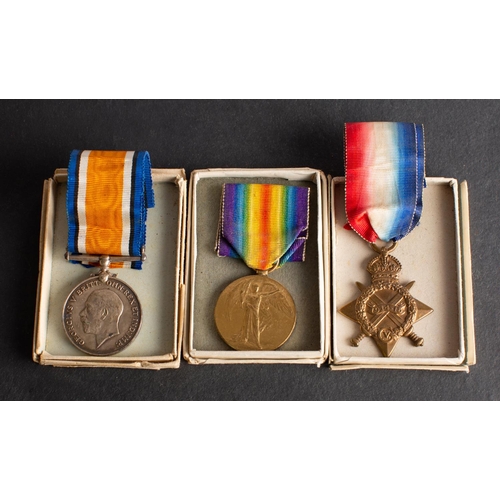 189 - A WWI trio to Captain T. E. Nelson, Royal Fusiliers,1914-15 Star (1857 Pte T E Nelson) War Medal and... 