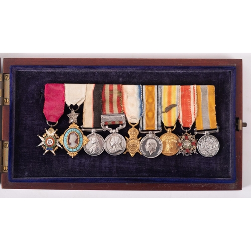 207 - Brigadier General Charles Rattray CB., CSI. (1876-1943) A miniature group of nine, CB neck badge, CS... 