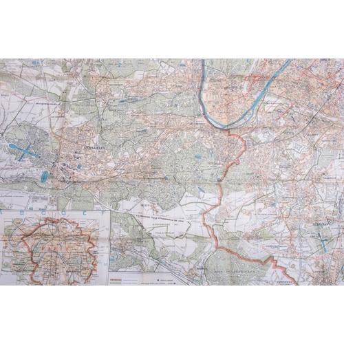 230 - A WWII German Street plan of Paris, on fours sheets, scale 1.20000, published by the Army General St... 