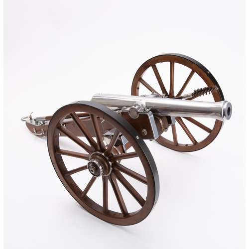 239 - A 20th century 1/10th scale  model of a Napoleonic 12 pound cannon. the plain single stage 14 1/8th ... 