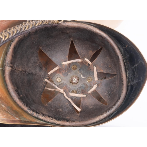 270 - A Duke of Lancaster's Cavalry Trooper's helmet, white horse hair plume on a spire with plain cross p... 