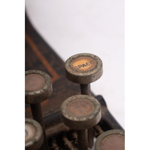 285 - A late 19th Century 'The Waverley Type Writer', maker Higgins & Jenkins, with vertical type bars beh... 