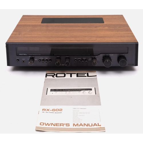 294 - A Rotel RX-602 AM/FM Stereo receiver, together with instruction manual.