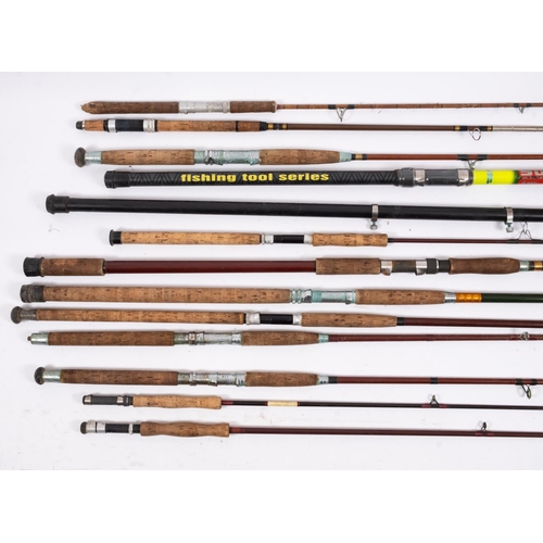 338 - Daiwa and others. A group of various coarse and fly fishing rods.