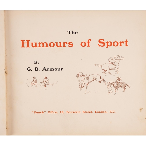 35 - ARMOUR, G.D, 'The Humours of Sport' Punch, London, n.d, half leather binding (cover detached)