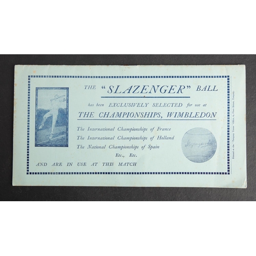 358 - A 1928 International lawn Tennis Championship Davis Cup Programme 'Great Britain Vs the Argentine' A... 