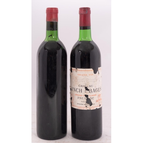 375 - One Ch.Lynch Bages, Pauillac 1975 & one unlabelled.