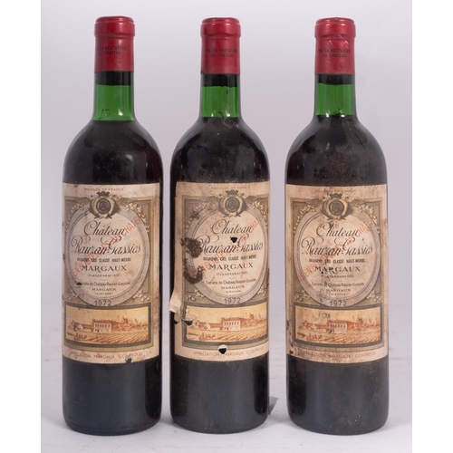 376 - Three Ch. Rauzan-Gassies, Margaux 1972