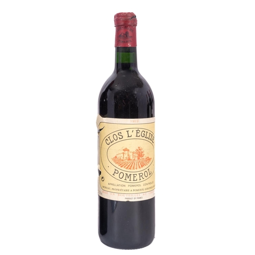 388 - One Ch. Clos L'Eglise. Pomerol. 1973.