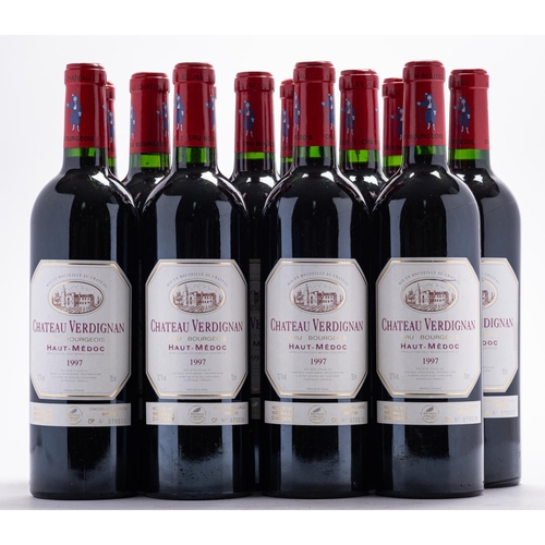 421 - Twelve bottles of Ch Verdignan 1997.