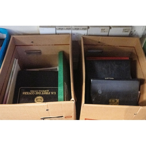 438 - A quantity of China Peoples Republic stamps in books in two boxes.