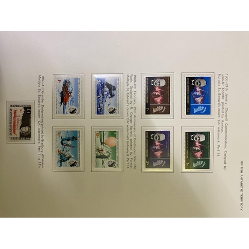 440 - An unmounted mint collection of British Antarctic stamps 1963-2001 in an alum incl. 1963-36 1/2d to ... 