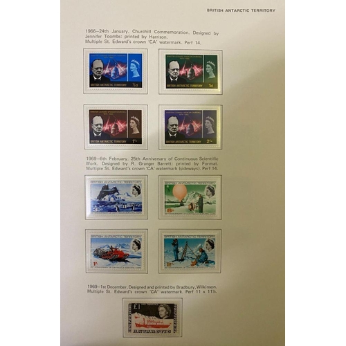 440 - An unmounted mint collection of British Antarctic stamps 1963-2001 in an alum incl. 1963-36 1/2d to ... 