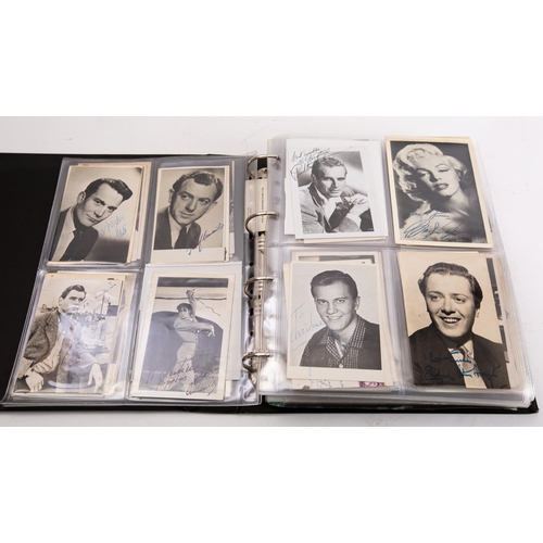 470 - An impressive collection of autographs of British and American film and TV stars from the 1950-early... 