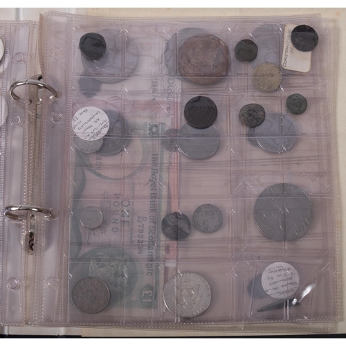 505 - A collection of coins in an album, mainly lower grade Roman copper with Edward I penny and Greek arr... 