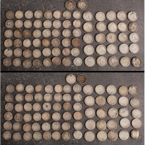 519 - Approximately twenty seven Queen Victoria Jubilee head sixpences, together with approximately forty ... 