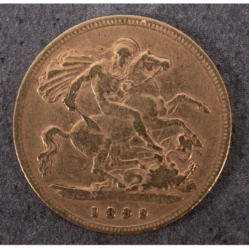 529 - A Victorian half sovereign 1899.