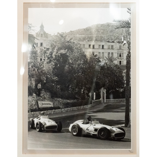 361 - After Rodolfo Mailander (1923-2008 ) 'Stirling Moss, Mercedes Benz W196, Monaco Grand Prix, 1955' Li... 