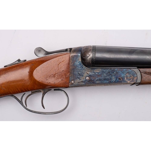 66 - An AYA  12 bore side by side boxlock ejector shotgun No. 26956, 28 inch barrel, chased action, doubl... 