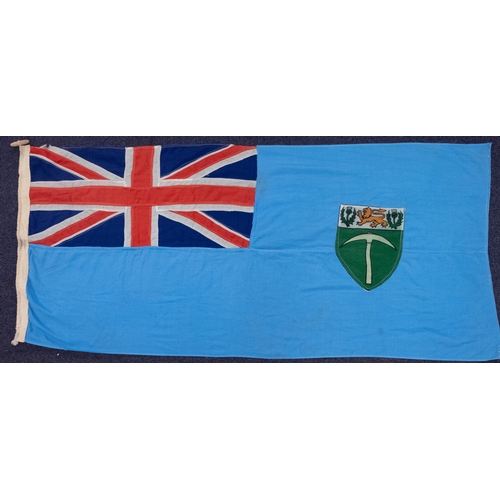 206 - A group of 20th Century flags, including a pale blue Ensign for Southern Rhodesia, unusual Colonial ... 