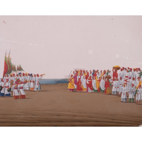 618 - INDIAN MICA PAINTINGS... A collection of eight Indian watercolours depicting all ways of Indian life... 