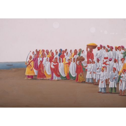 618 - INDIAN MICA PAINTINGS... A collection of eight Indian watercolours depicting all ways of Indian life... 