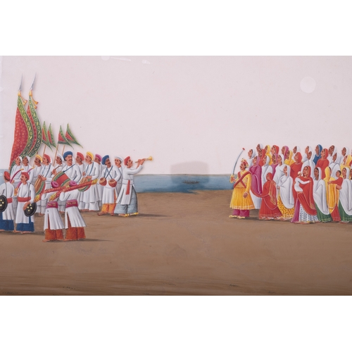 618 - INDIAN MICA PAINTINGS... A collection of eight Indian watercolours depicting all ways of Indian life... 