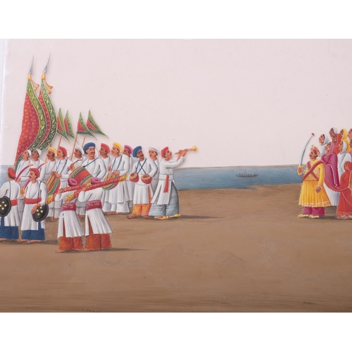 618 - INDIAN MICA PAINTINGS... A collection of eight Indian watercolours depicting all ways of Indian life... 